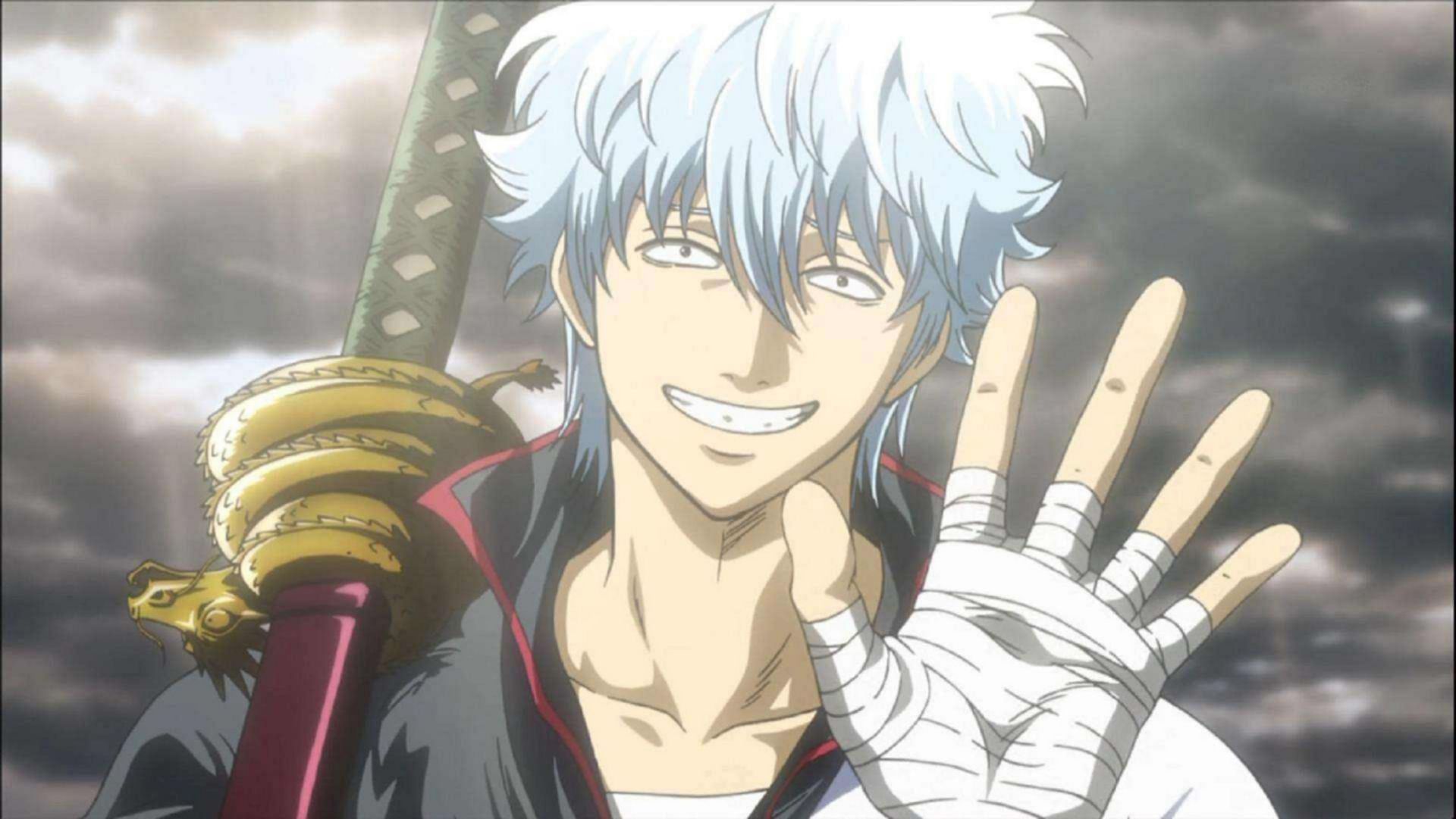 Gintoki, as seen in the anime Gintama (Image via Bandai Namco Pictures)