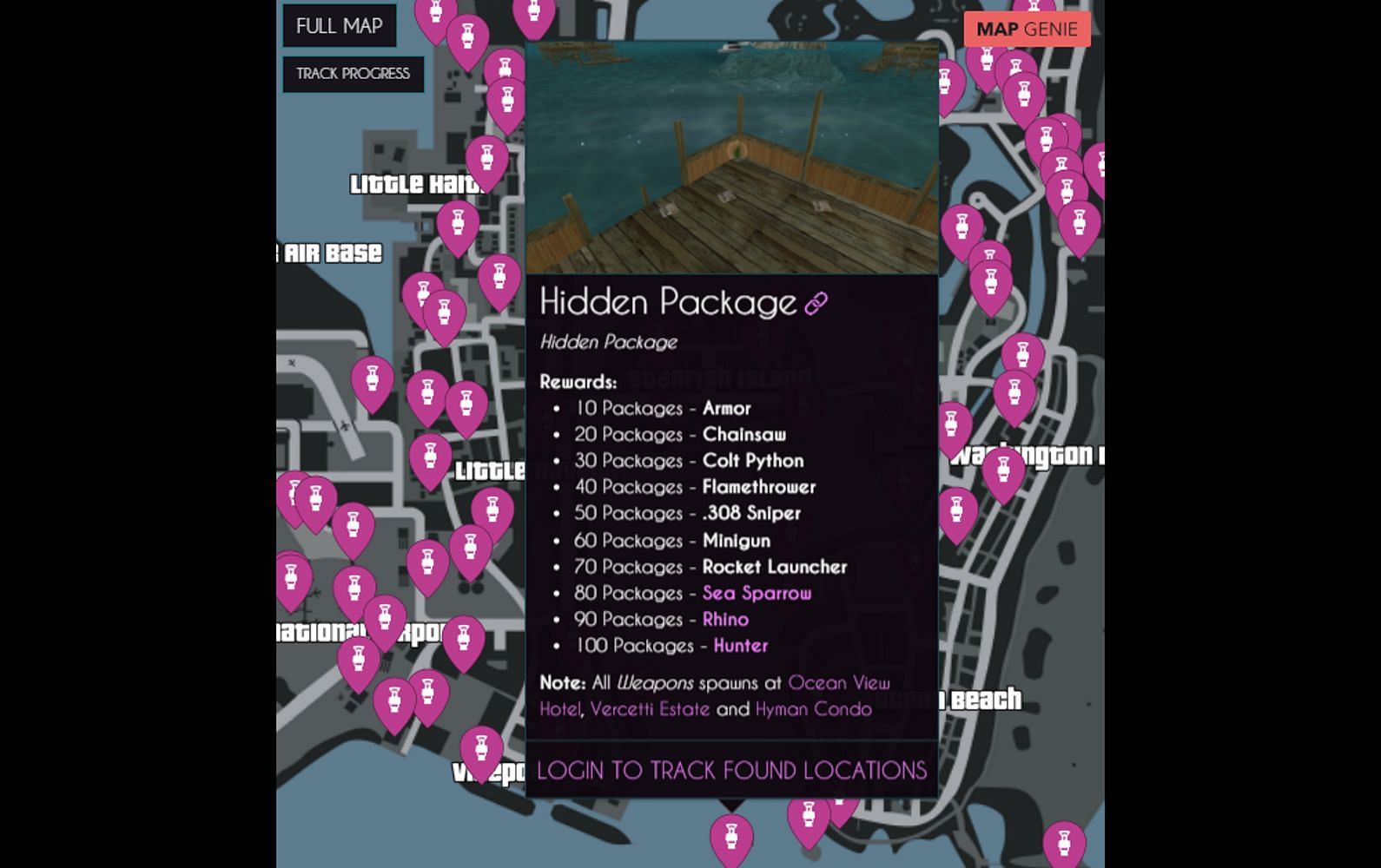 Gta Vice City Map Of Hidden Packages