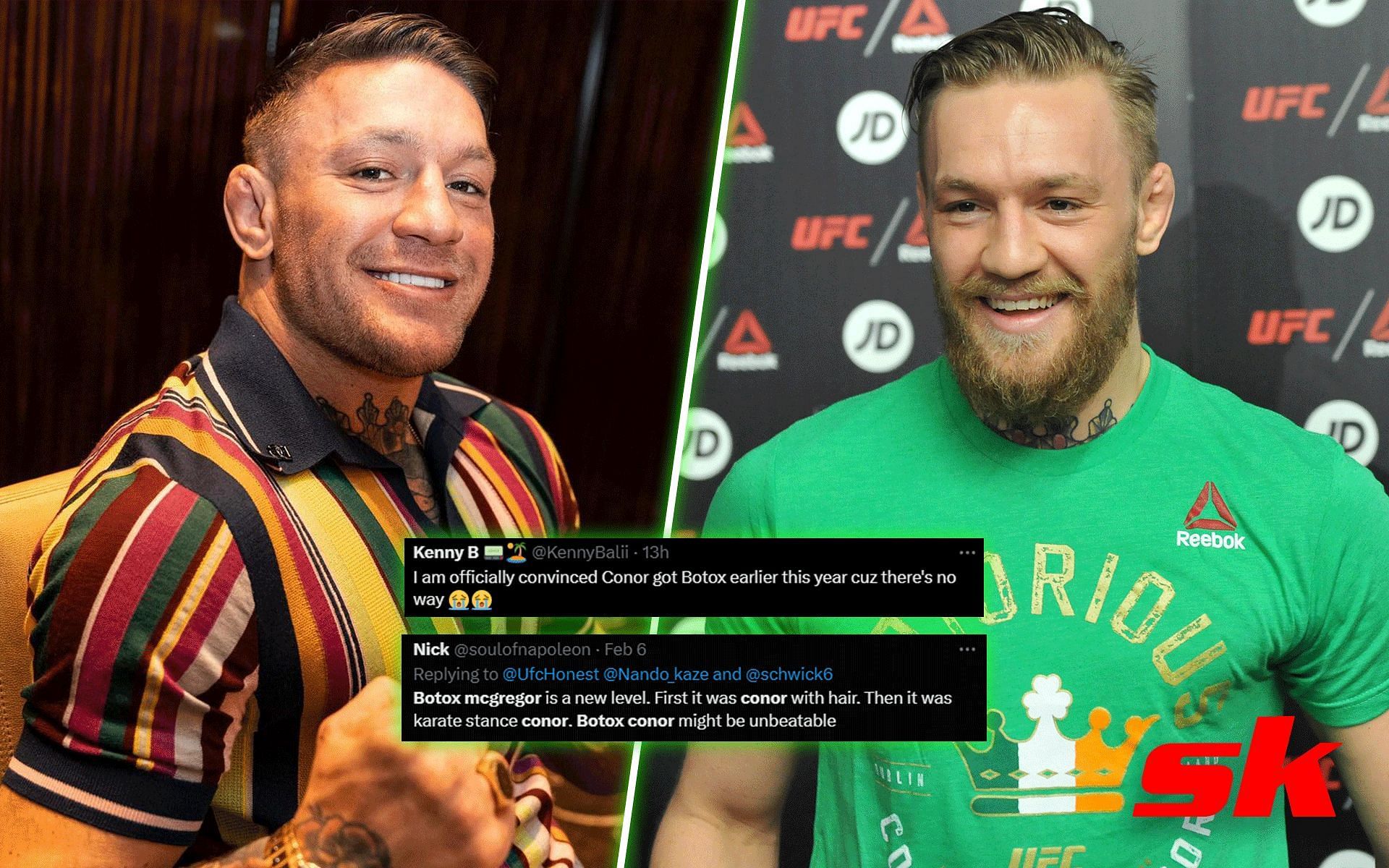 Conor McGregor. [Images courtesy: left image from Instagram @thenotoriousmma and right image from Getty Images]