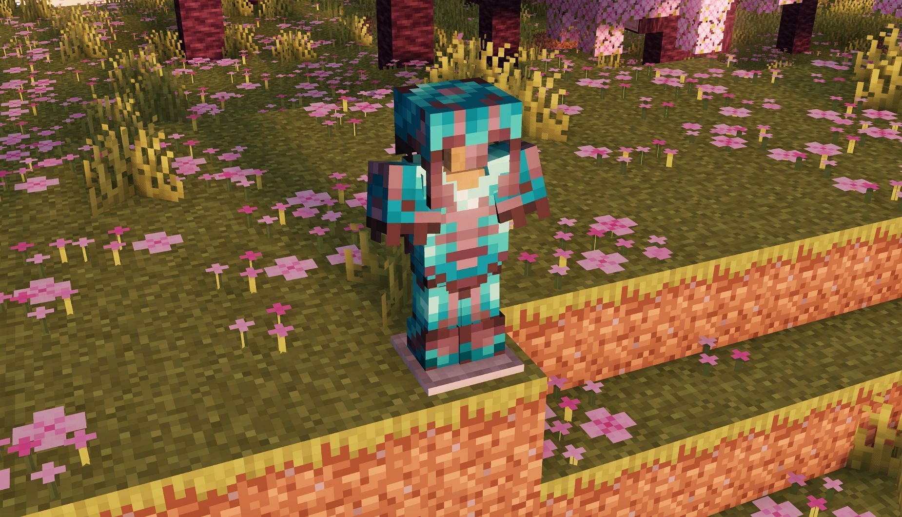 Silence armor trim with blue color (Image via Mojang)