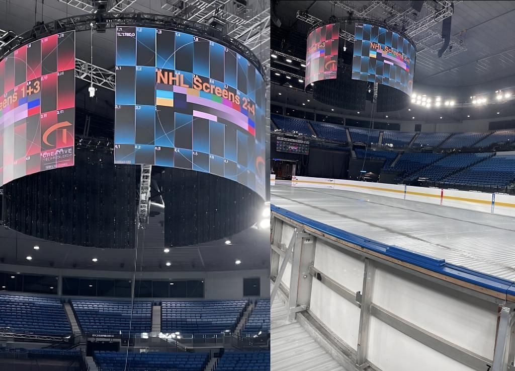 First look of transformed Rod Laver Arena set to host 2023 NHL Global Series in Melbourne (Imgae Credit: Patrick Brown/Twitter/X)