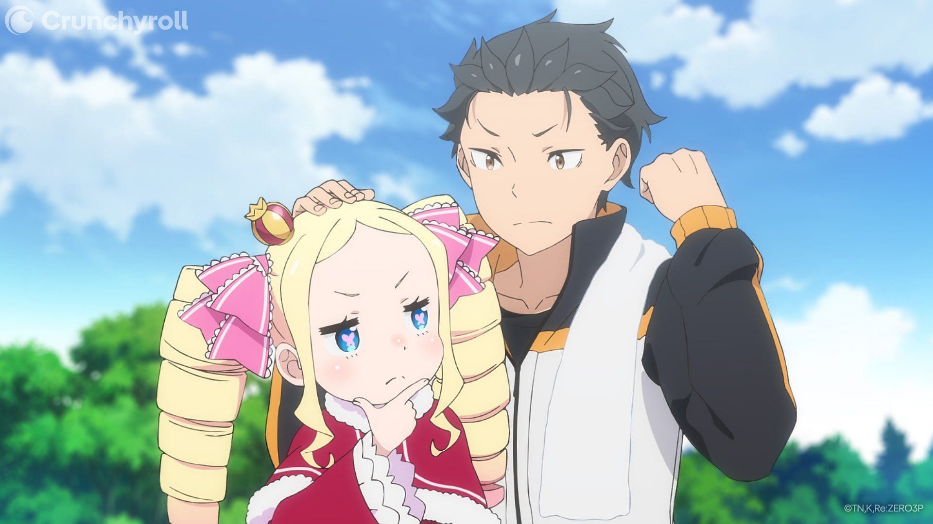 Subaru and Beatrice as seen in the anime (image via White Fox)