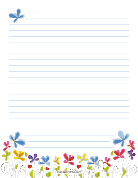 Free Floral Stationery Template - FREE PRINTABLE TEMPLATES