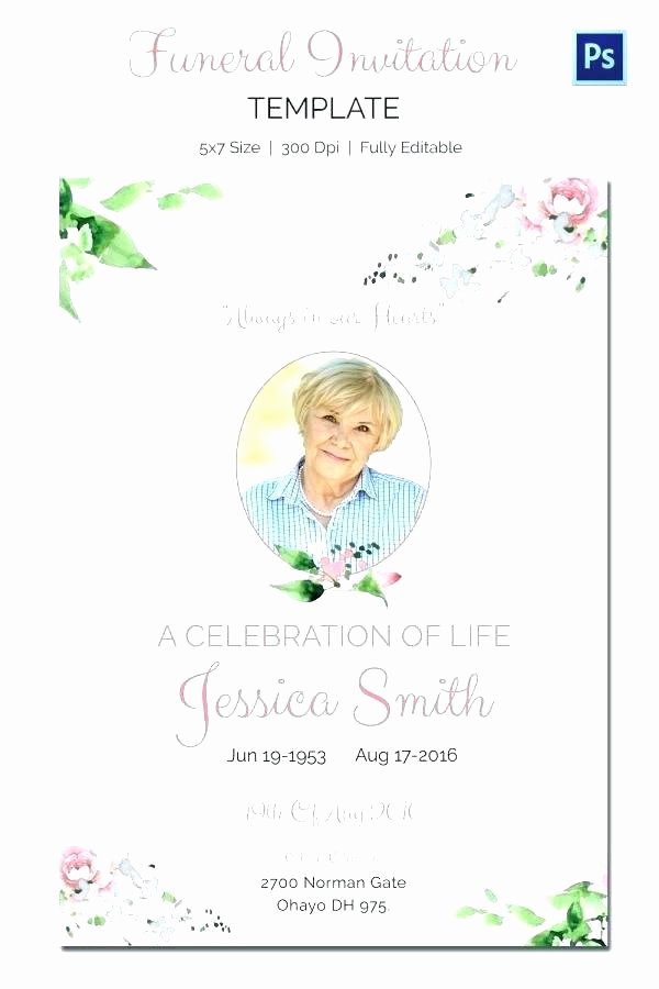 Memorial Service Invitation Template | Stcharleschill Template