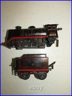 Convolute Kraus Fandor Scale 0 Tin Uhrwerkslok Tender 3 Steam Loco Body 545 555