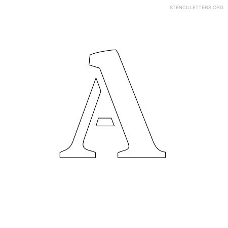 Stencil Letter Small A