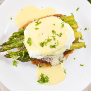 Keto Crab Cake and Asparagus Eggs Benedict