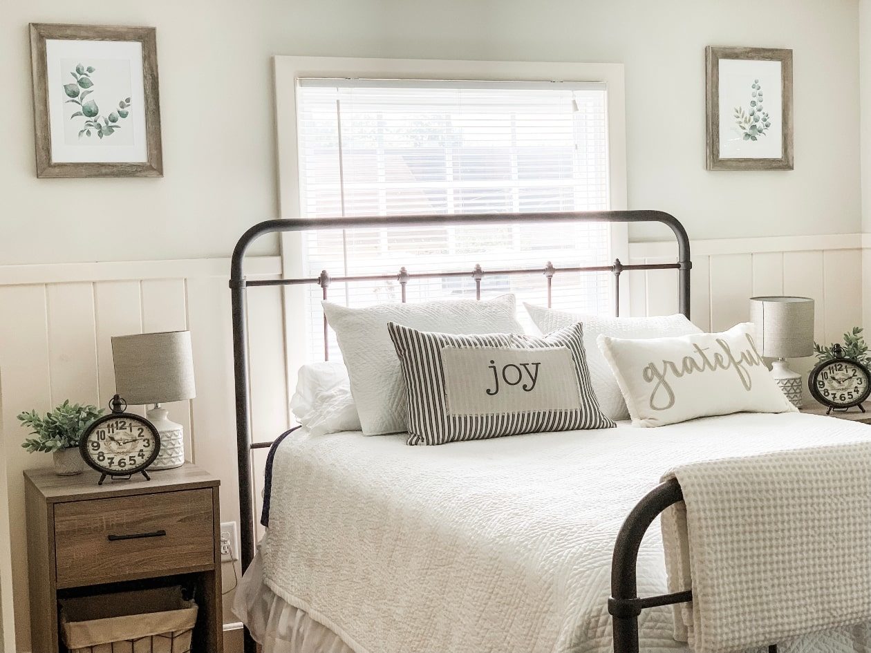 Modern Farmhouse Bed and side tables