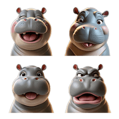 Emoji Hippo Khrae Narak