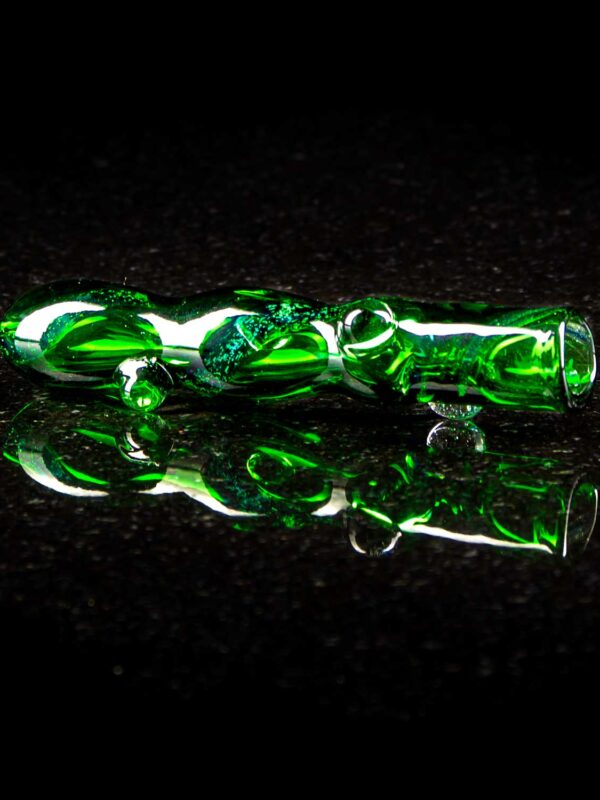 glass chillum shaped like a vine