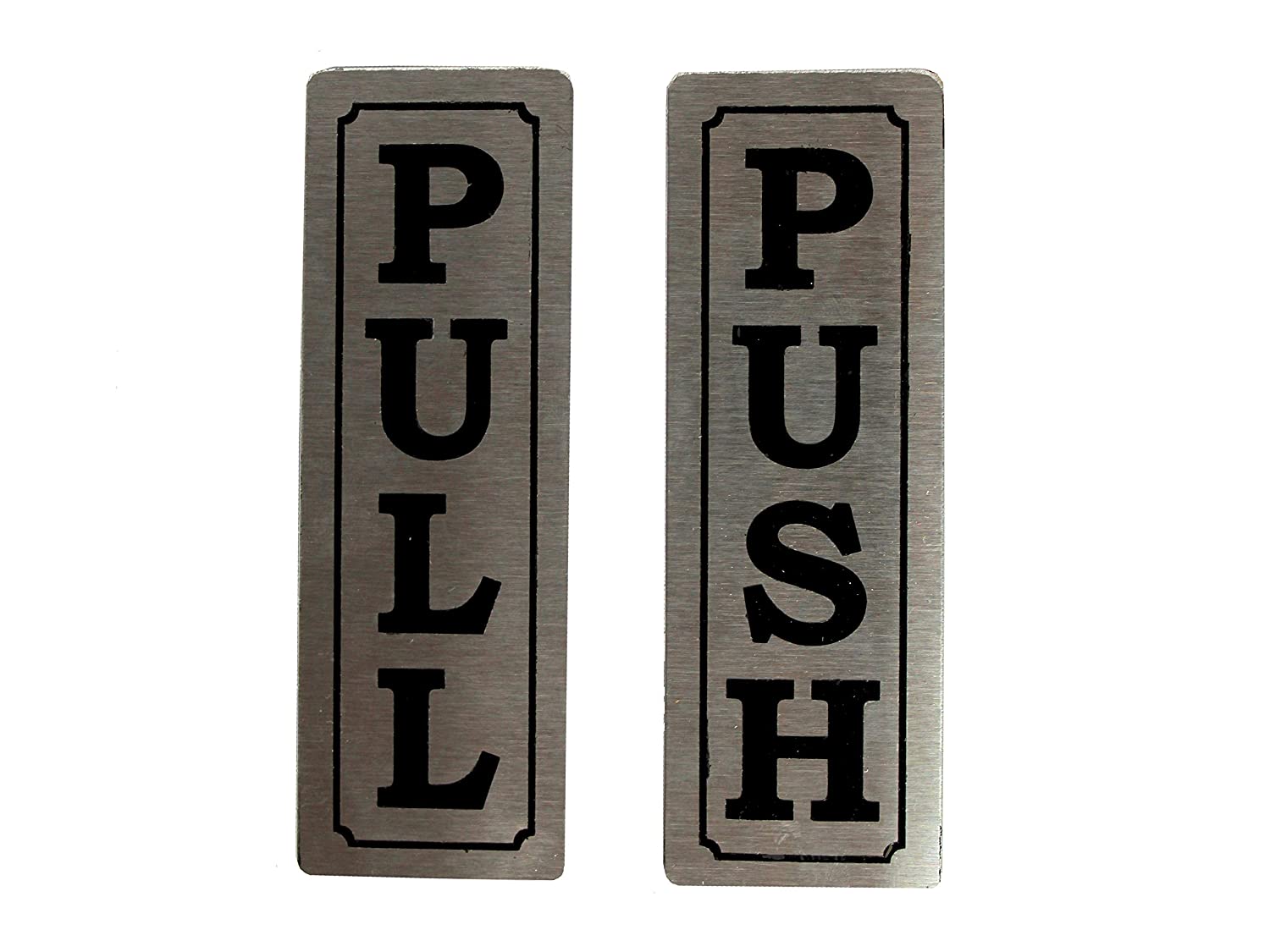 eSplanade Stainless Steel Push Pull Door Decal Stickers Sign | Push ...