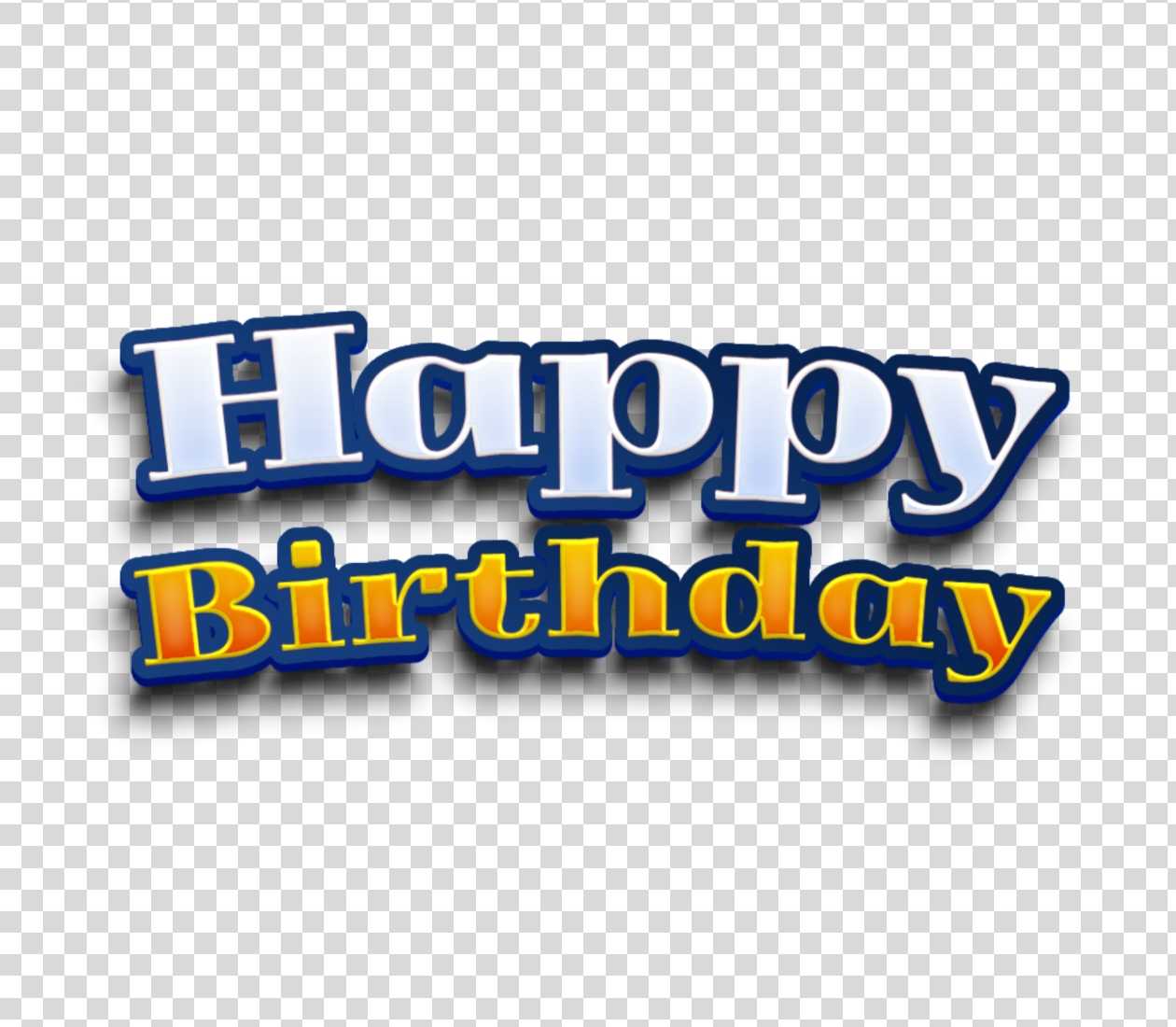 Birthday 3d text png