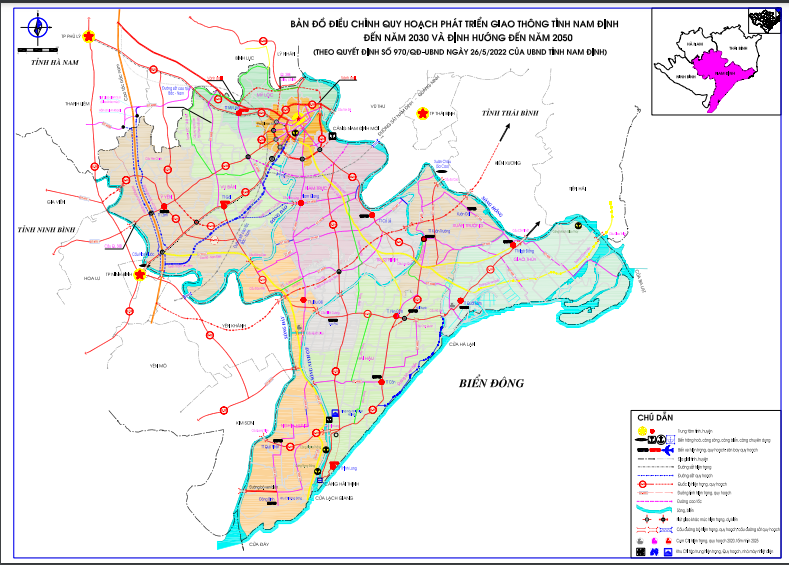 Bộ sưu tập bản đồ quy hoạch giao thông tỉnh nam định đầy đủ nhất