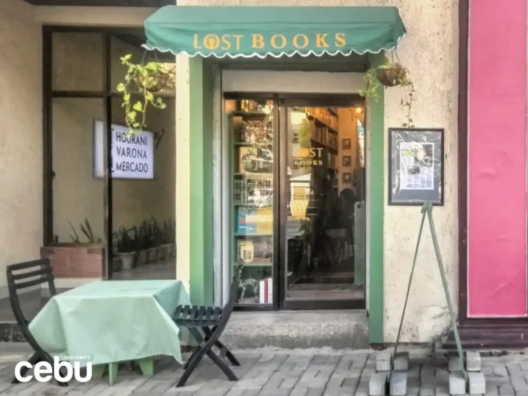 The entrance of the Lost Books Cebu library cafe