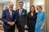 Bundespräsident Frank-Walter Steinmeier und Elke Büdenbender mit Philipp Justus und Sabine Frank von Google (Foto: Bundesregierung/Ute Grabowsky)