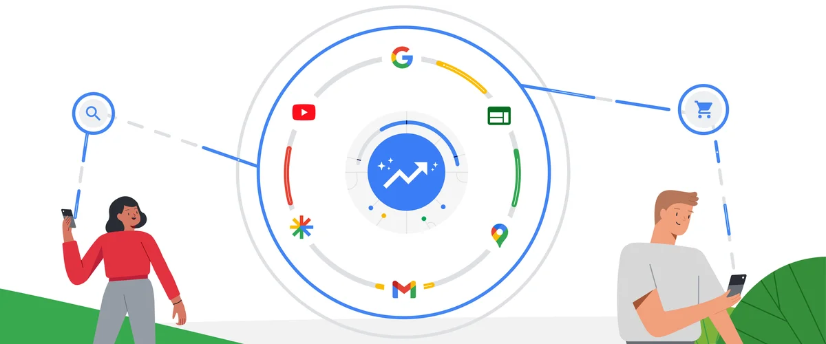 Google’s channel logos in a circle.