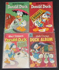 VINTAGE DELL GOLD SILVER DONALD DUCK DISNEY DUCK ALBUM COMIC LOT 12pc 3.0-5.0 