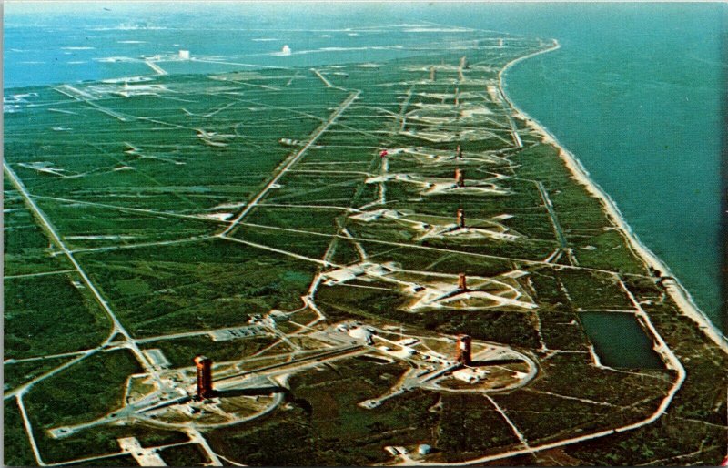 CAPE CANAVERAL, FL~ MISSILE ROW at  J F KENNEDY SPACE CENTER c1960s  Postcard