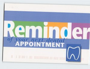 Postcard Reminder of your next dental Appointment, Dr. John Schmidt, Canada