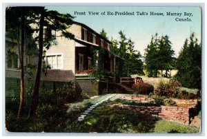 c1910 Front View of Ex-President Taft's House Murray Bay Canada Antique Postcard