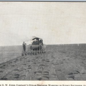 c1910s Southern Alberta Steam Tractor Breaker Farming O.W. Kerr Company PC A23