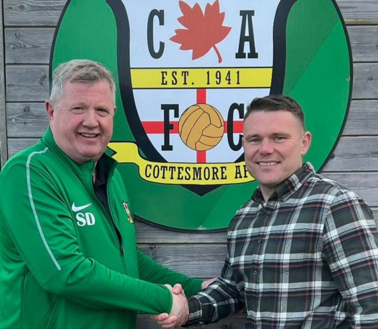 The first team have welcomed a new coach. Image credit: Cottesmore AFC. 