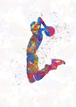 Illustration Basketball player in watercolor