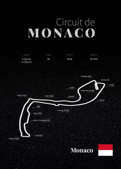 Art Print Monaco racetrack