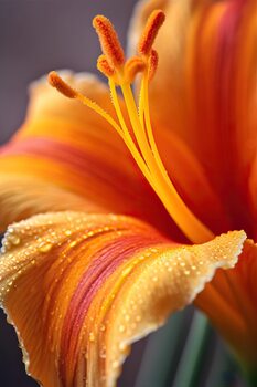 Kunstfoto Macro photography of an orange flower