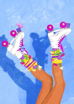 Illustration Skate like a Girl