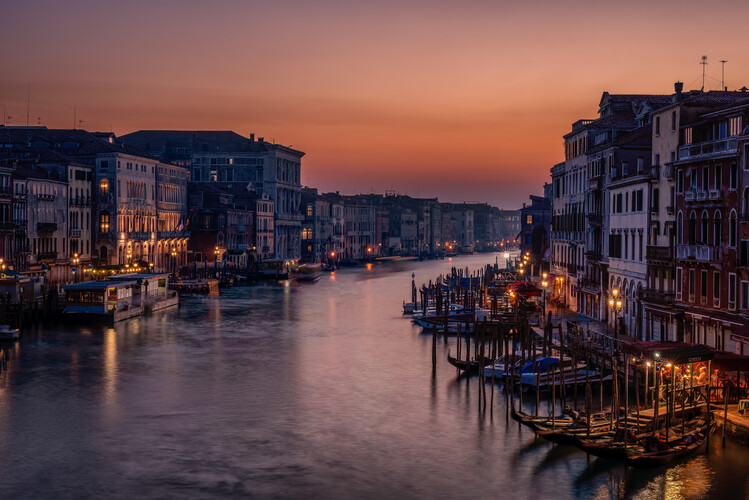 Fotografi Venice Grand Canal at Sunset