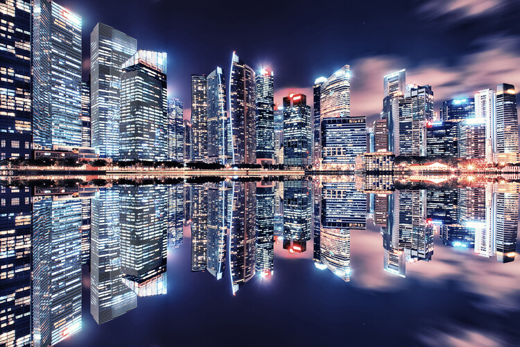 Kunstfoto Singapore Reflection