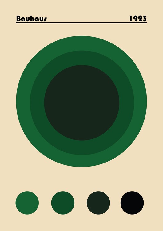 Illustration Bauhaus 1923 Green