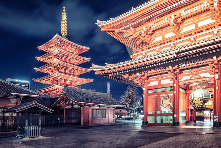 Kunstfoto Asakusa At Night