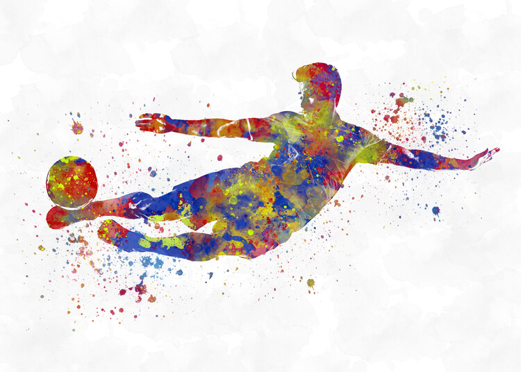 Illustration Soccer player in watercolor