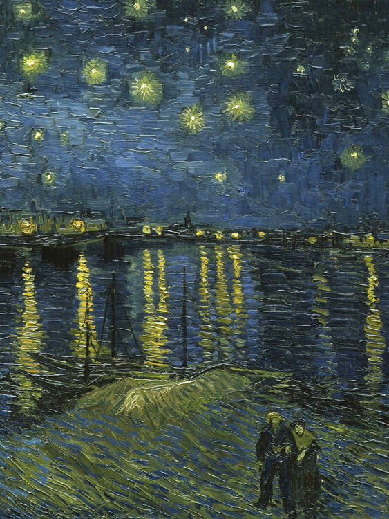 Reproduktion Starry night over the Rhône