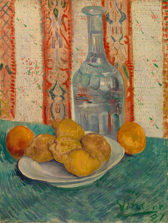 Художній друк Carafe and Dish with Citrus Fruit (Oranges & Lemons) - Vincent van Gogh