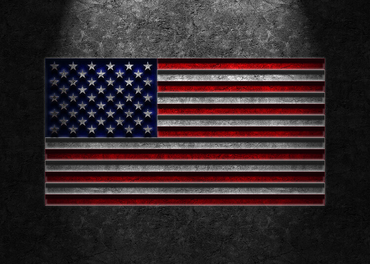 Illustrazione American Flag Stone Texture