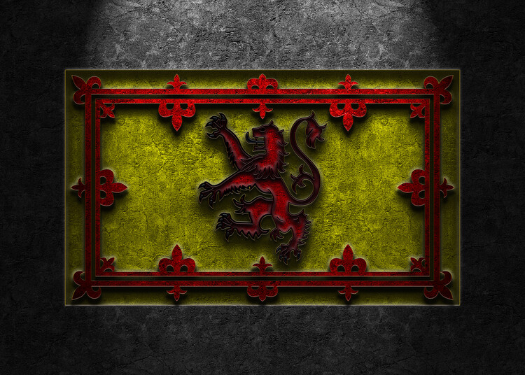 Illustrazione Royal Standard of Scotland Stone Texture