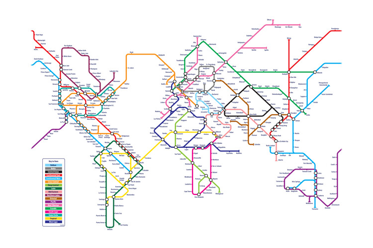 Mappa World Metro Map