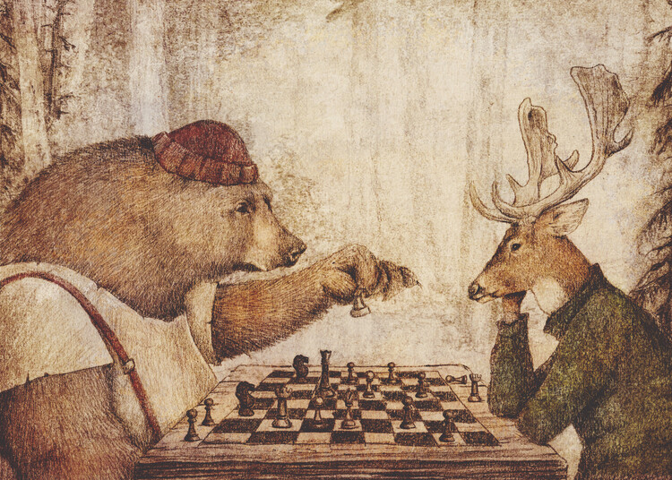 Obraz na płótnie Wild Chess