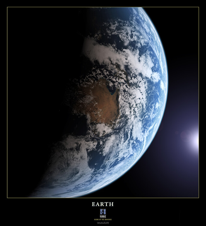 Fotografi Earth, Solar System, Space, Galaxy, Nasa, ESA, Hubble