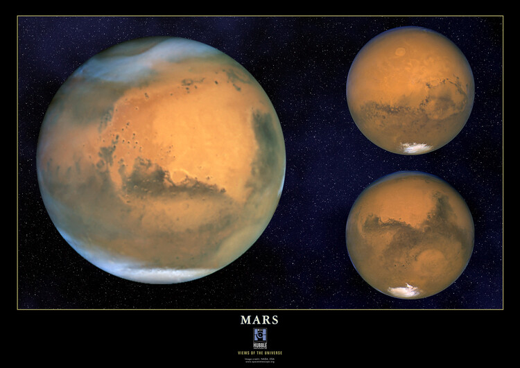 Fotografi Mars, Solar System, Space, Galaxy, Nasa, ESA, Hubble