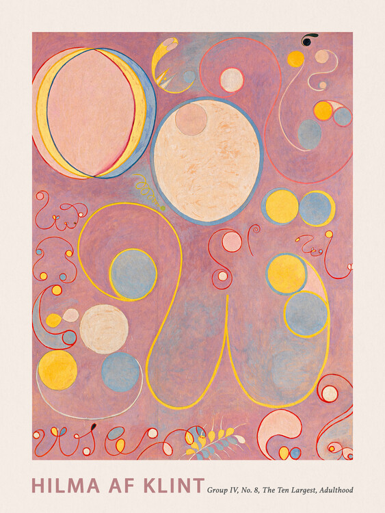 Художній друк The Very First Abstract Collection, The 10 Largest (No.8 in Purple) - Hilma af Klint