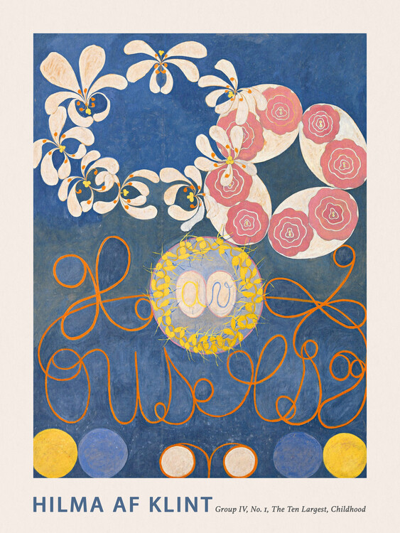 Художній друк The Very First Abstract Collection, The 10 Largest (No.1 in Blue) - Hilma af Klint