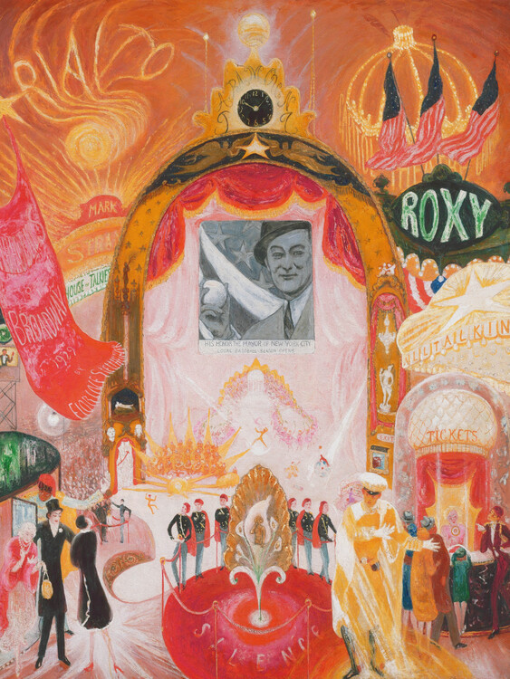 Obrazová reprodukce The Cathedrals of Broadway (Retro Theatre) - Florine Stettheimer