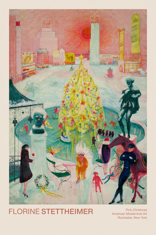 Obrazová reprodukce Pink Christmas (Retro / Festive / Camp / Pink / Shopping) - Florine Stettheimer