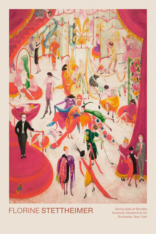 Obrazová reprodukce Spring Sale at Bendels (Retro / Festive / Camp / Pink / Shopping) - Florine Stettheimer