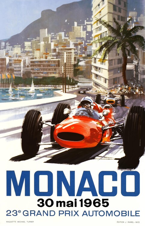 Art Print Monaco Grand Prix 1965