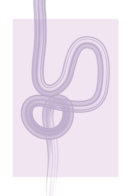 Ilustracja Abstract Purple One Line Poster